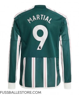 Günstige Manchester United Anthony Martial #9 Auswärtstrikot 2023-24 Langarm